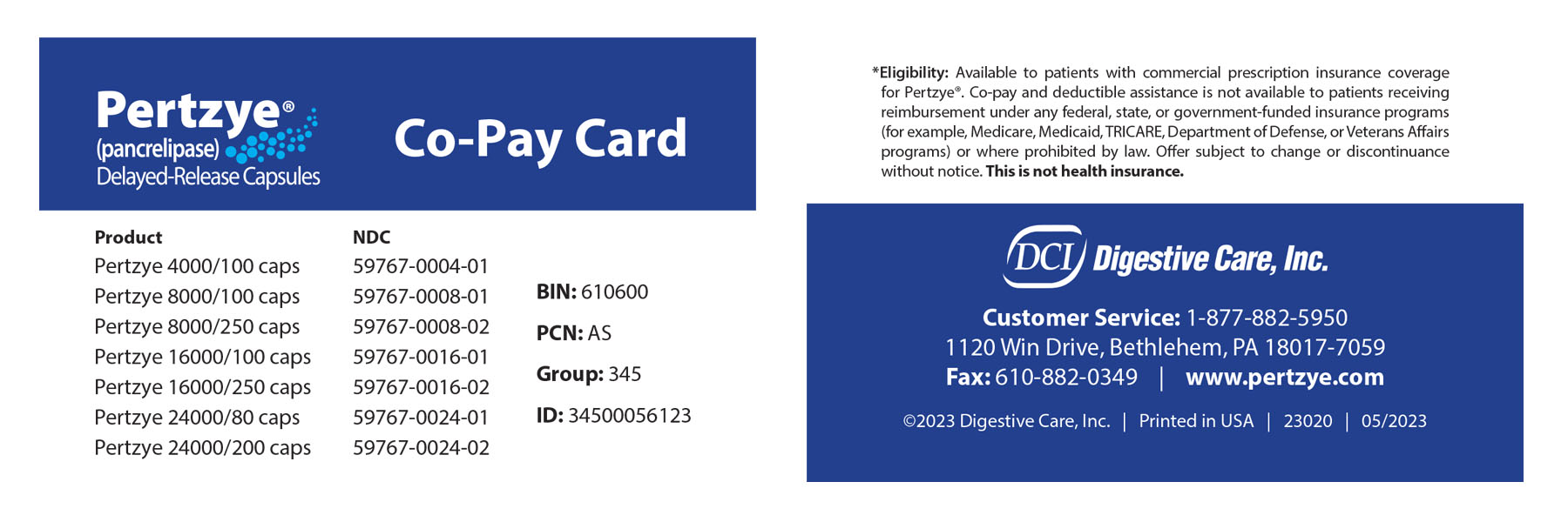 Pertzye Copay Card